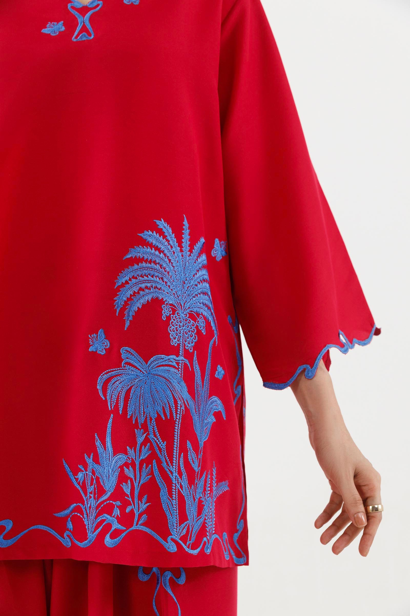 Stitched Embroidered Cambric Shirt+ Shalwar