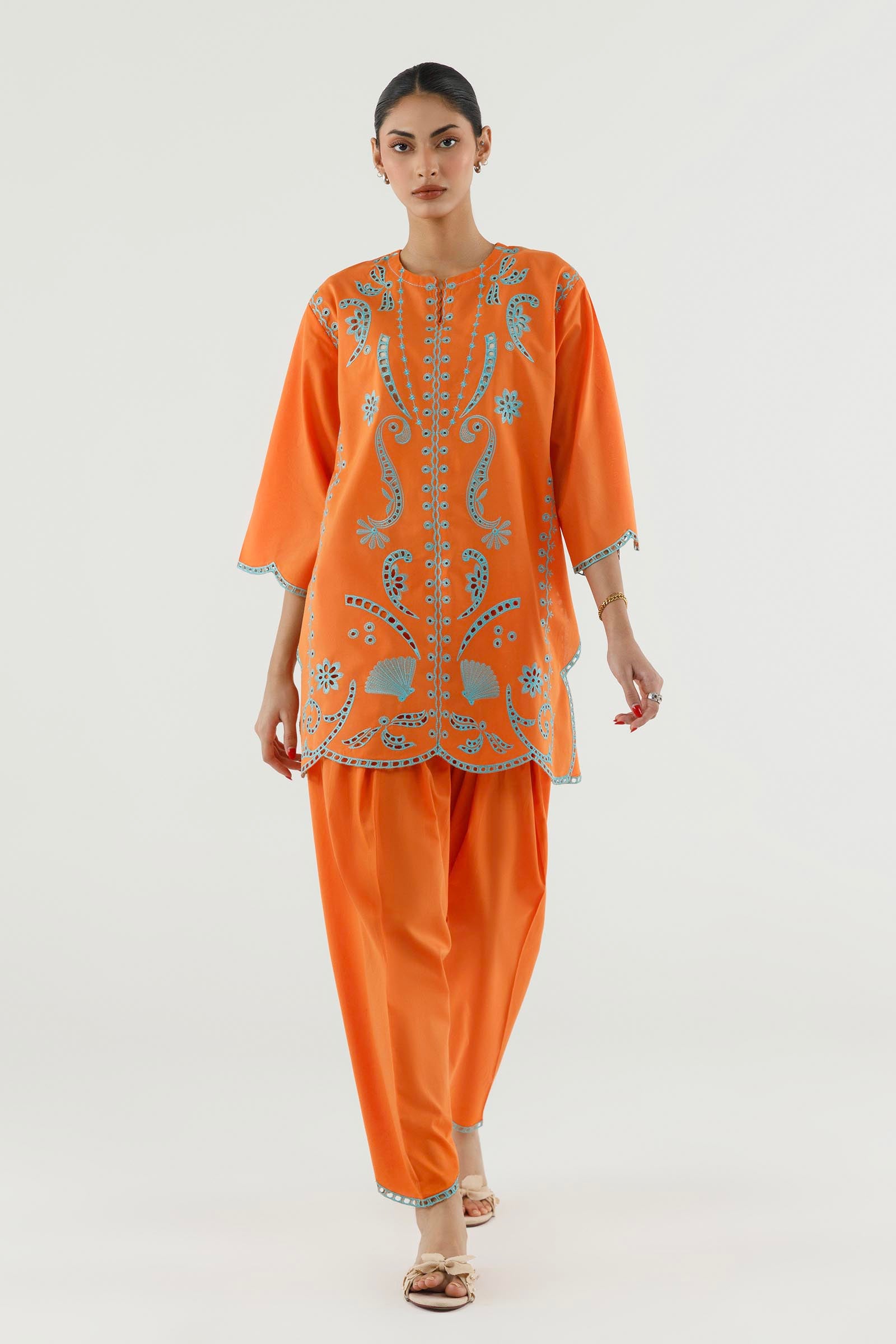 Stitched Embroidered Lawn Shirt+ Shalwar Main image