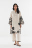 Stitched Embroidered Leno Kara Shirt+ Culotte