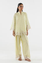 Stitched Embroidered Leno Kara Shirt+ Shalwar