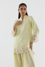 Stitched Embroidered Leno Kara Shirt+ Shalwar