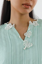 Stitched Embroidered Leno Kara Shirt+ Shalwar