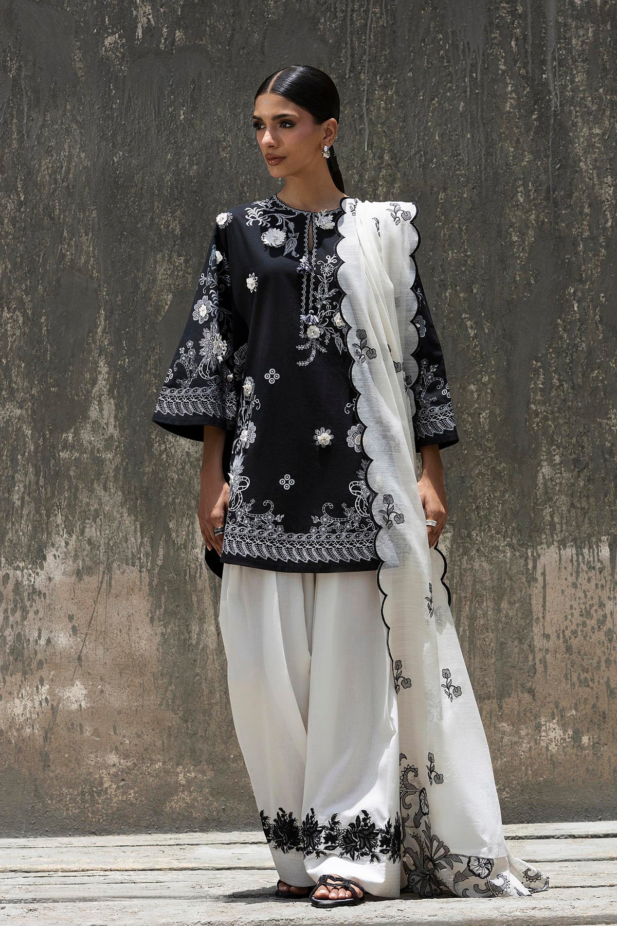 Stitched Embroidered Lawn Suit Main image