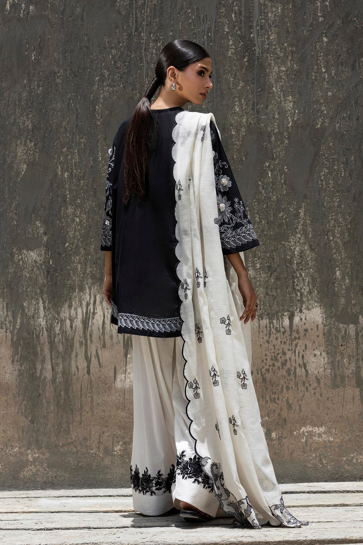 Stitched Embroidered Lawn Suit