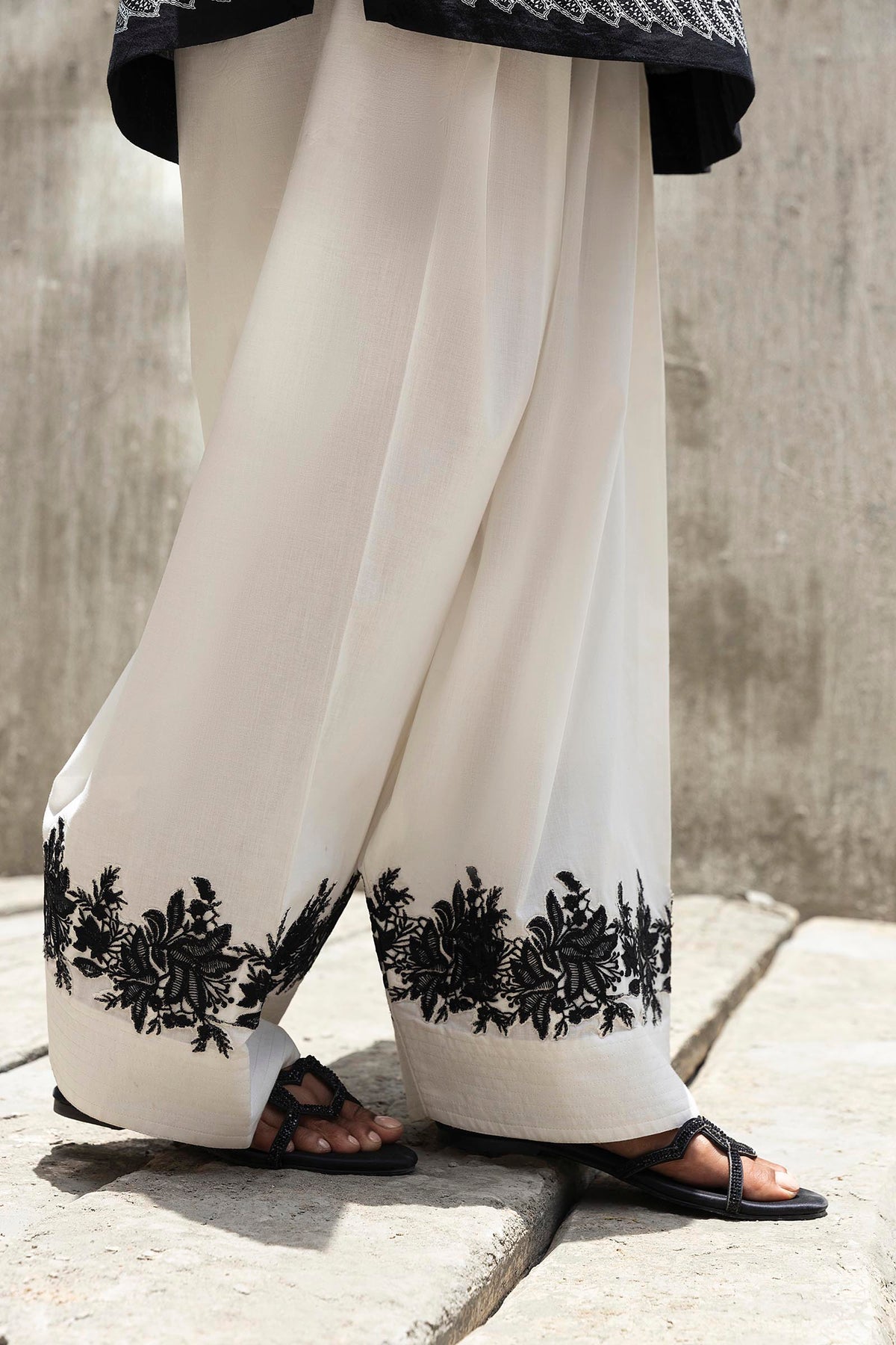 Stitched Embroidered Lawn Suit