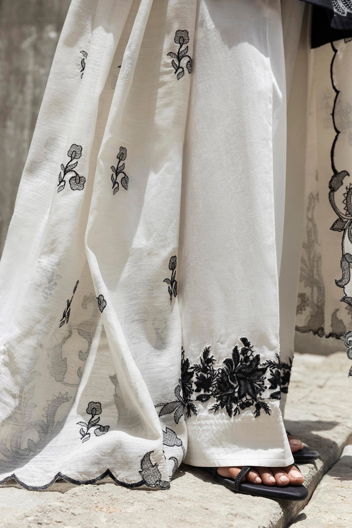 Stitched Embroidered Lawn Suit