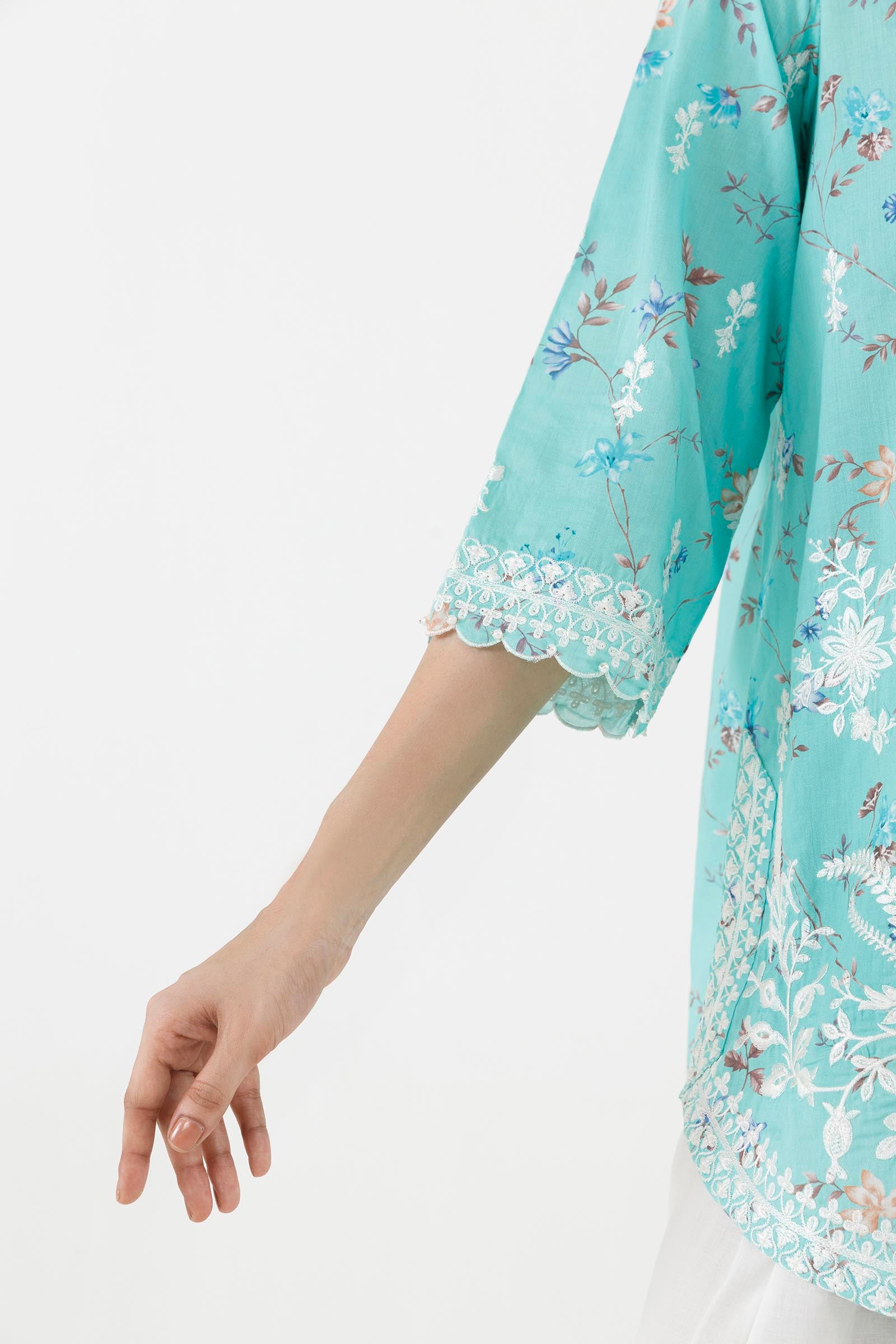 Stitched Embroidered Lawn Suit