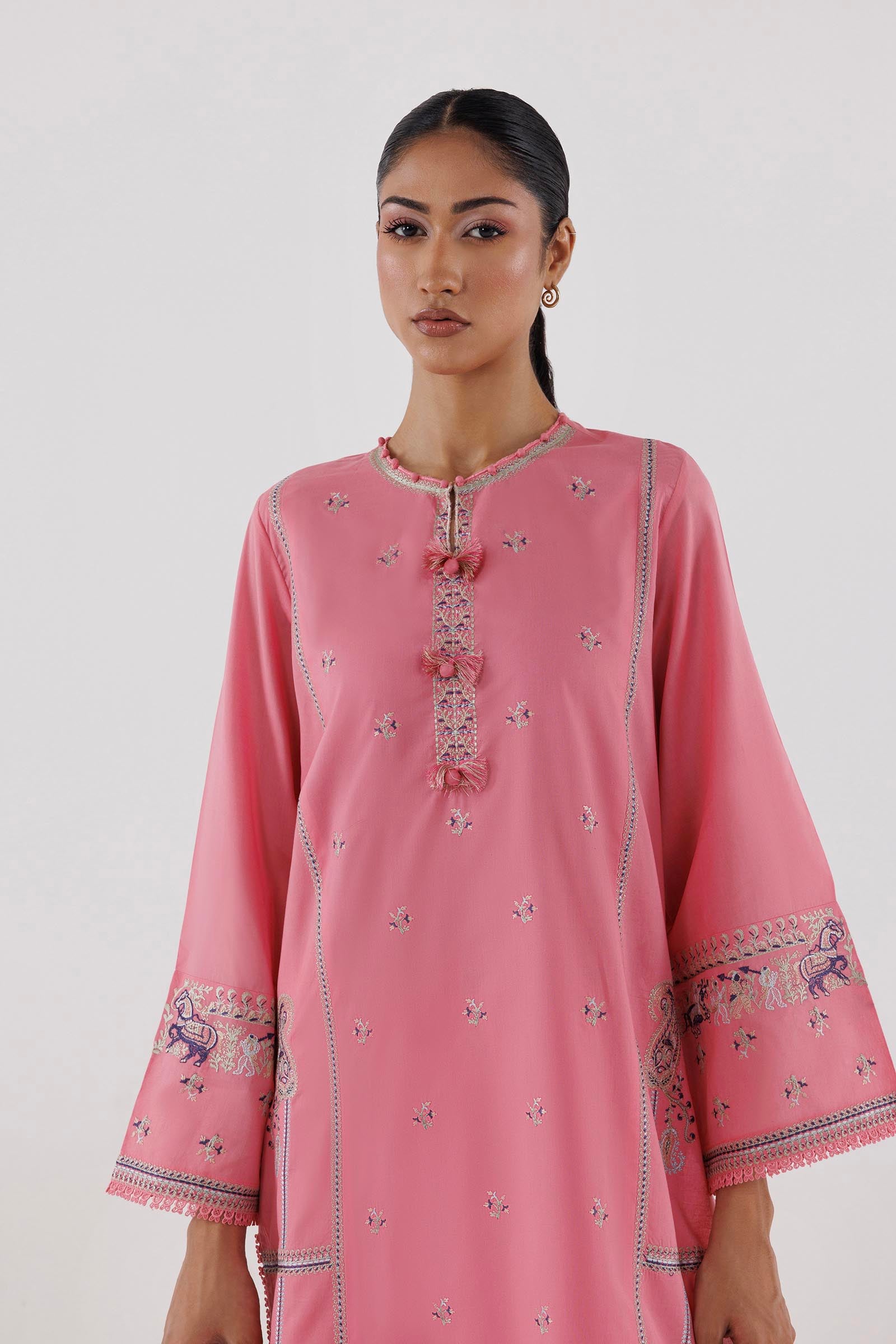Stitched Embroidered Lawn Suit Secondary image
