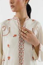 Stitched Embroidered Lawn Shirt+ Culotte