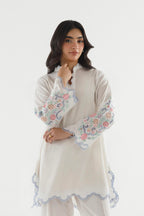 Stitched Embroidered Lawn Shirt+ Culotte