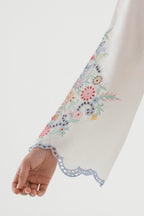 Stitched Embroidered Lawn Shirt+ Culotte