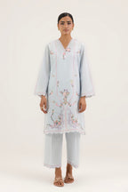 Stitched Embroidered Lawn Shirt+ Culotte