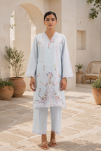 Stitched Embroidered Lawn Shirt+ Culotte