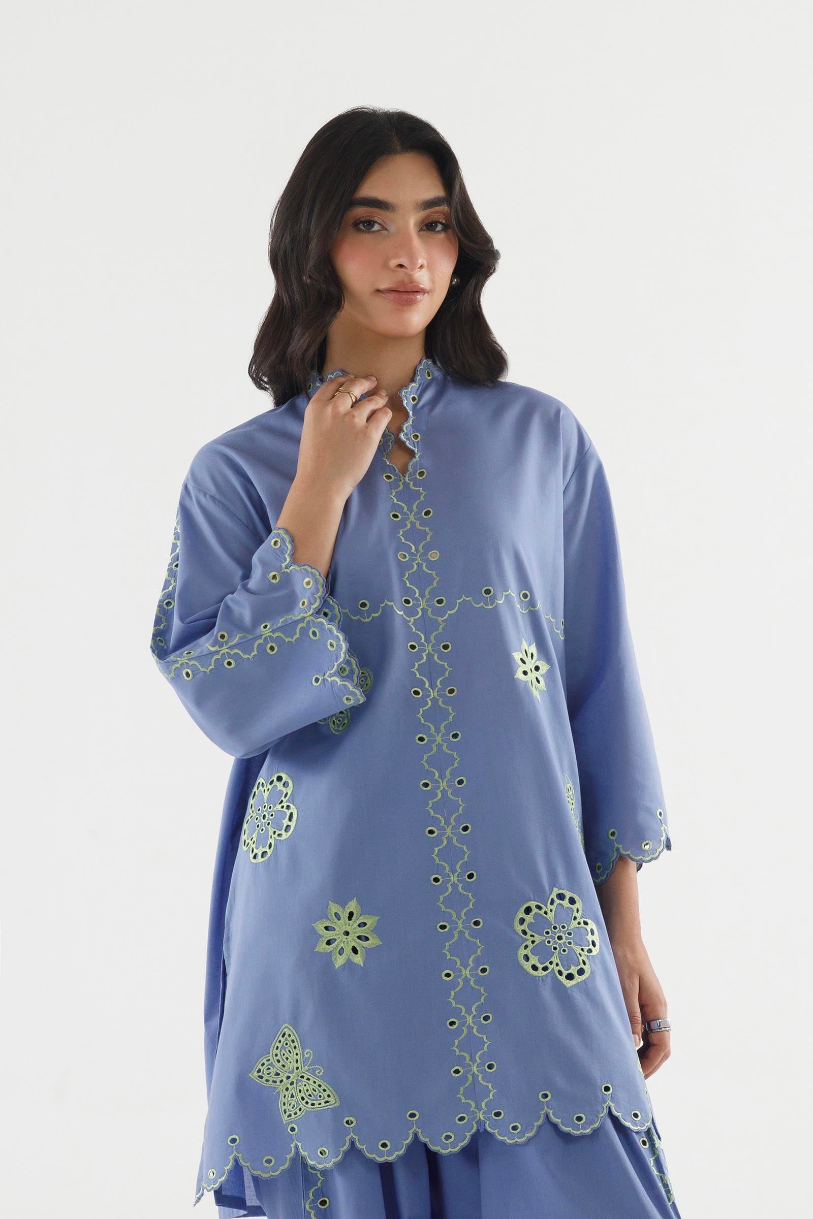Stitched Embroidered Lawn Shirt+ Shalwar
