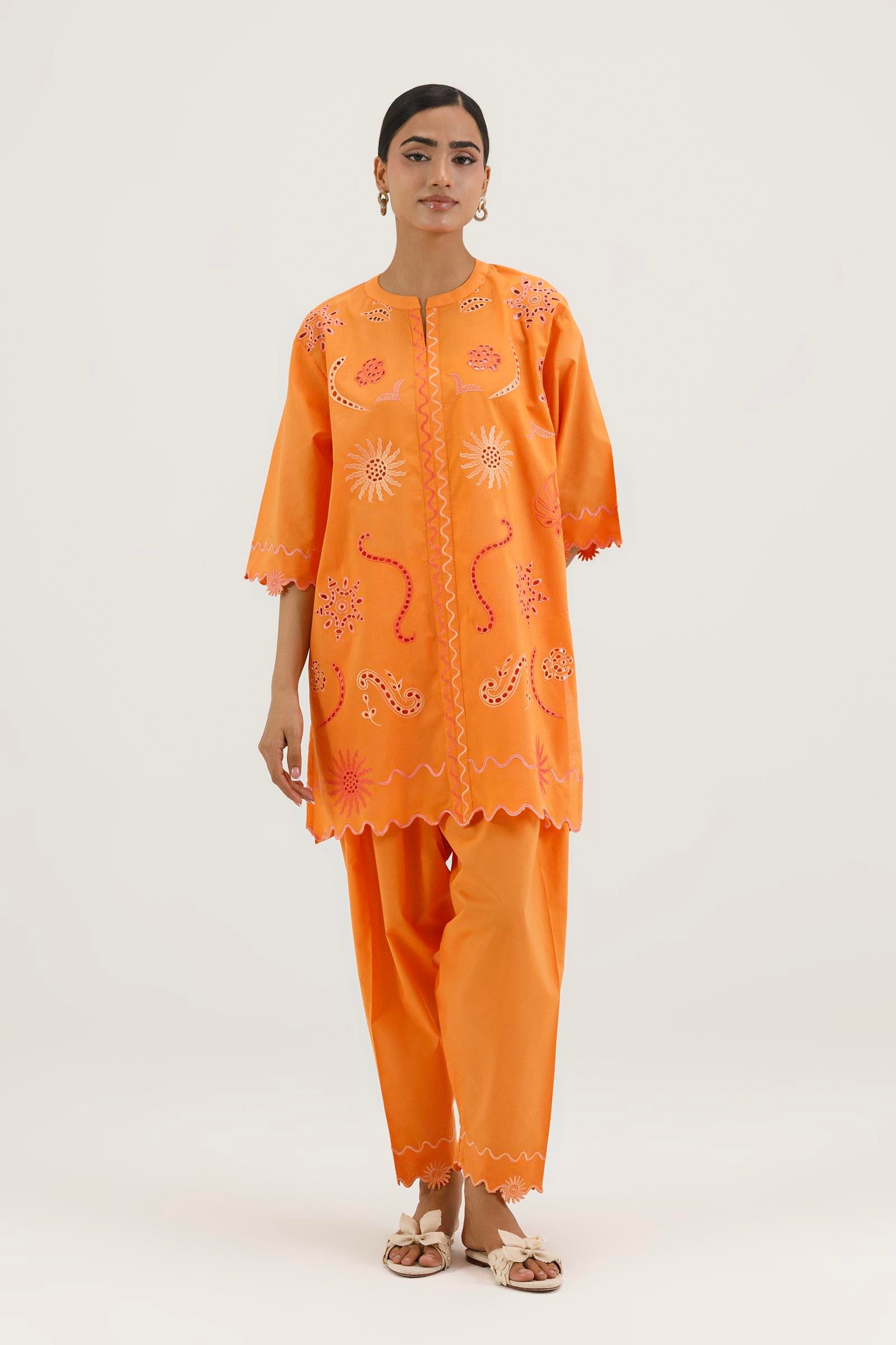 Stitched Embroidered Lawn Shirt+ Shalwar Main image