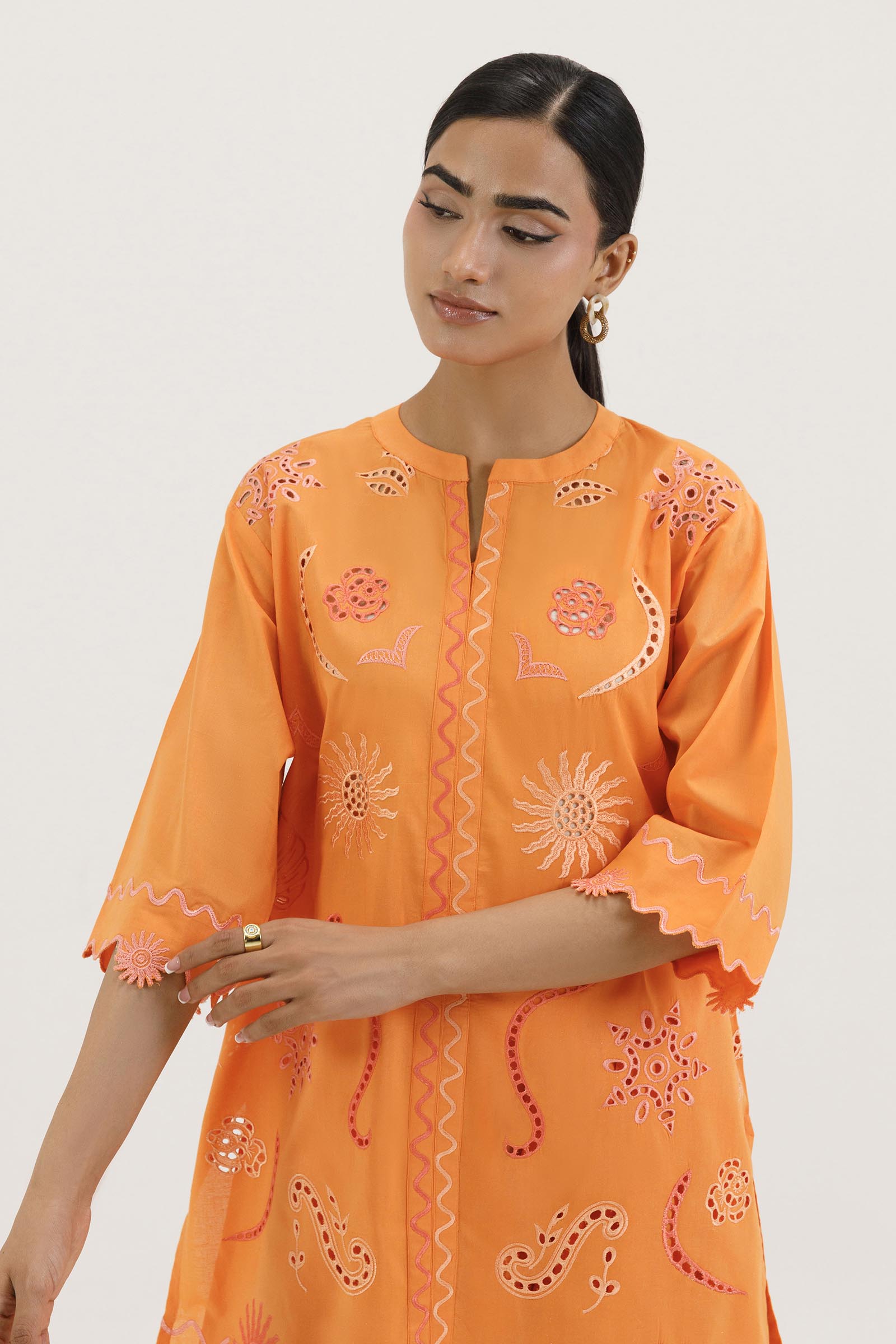 Stitched Embroidered Lawn Shirt+ Shalwar Secondary image