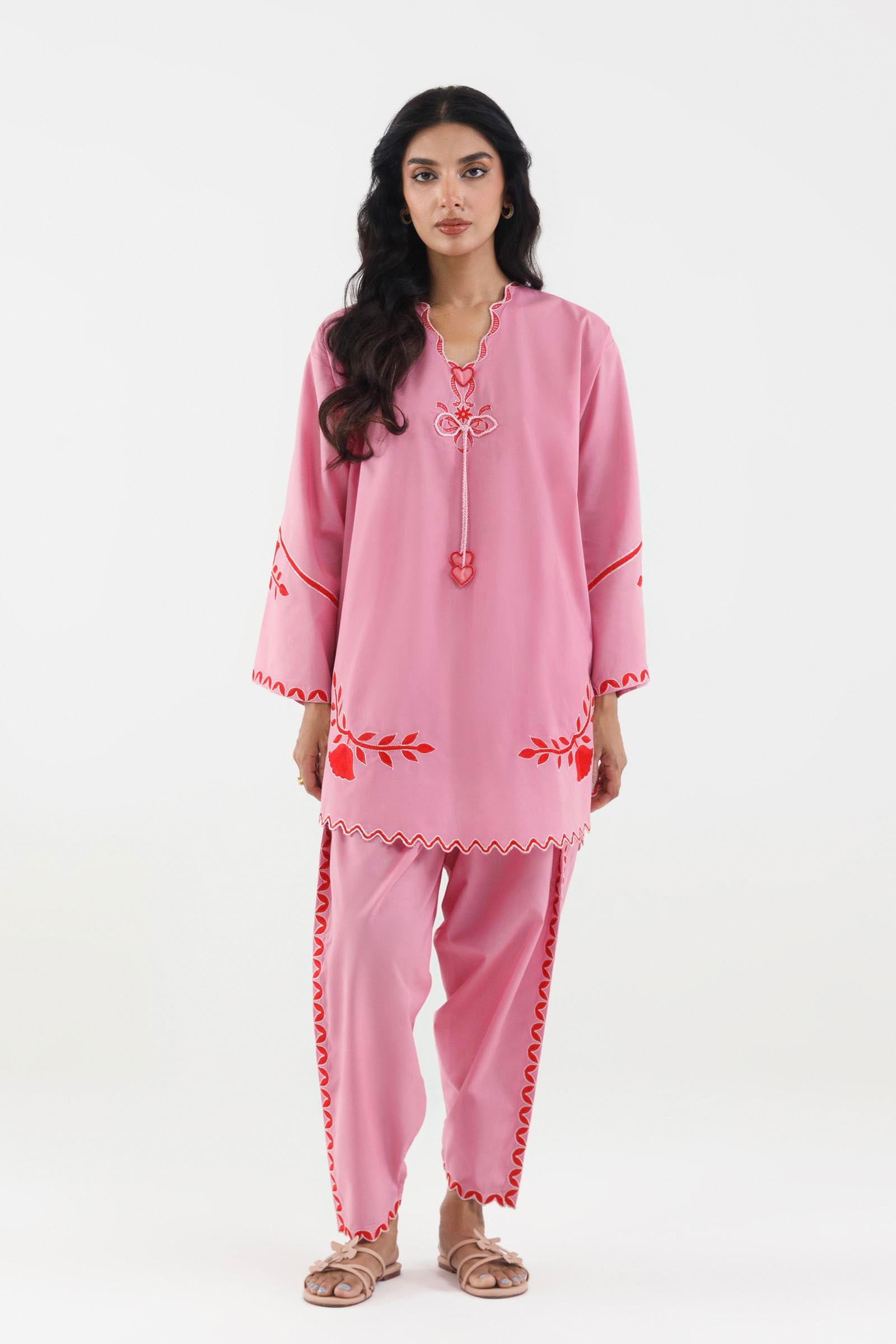 Stitched Embroidered Lawn Shirt+ Shalwar Main image