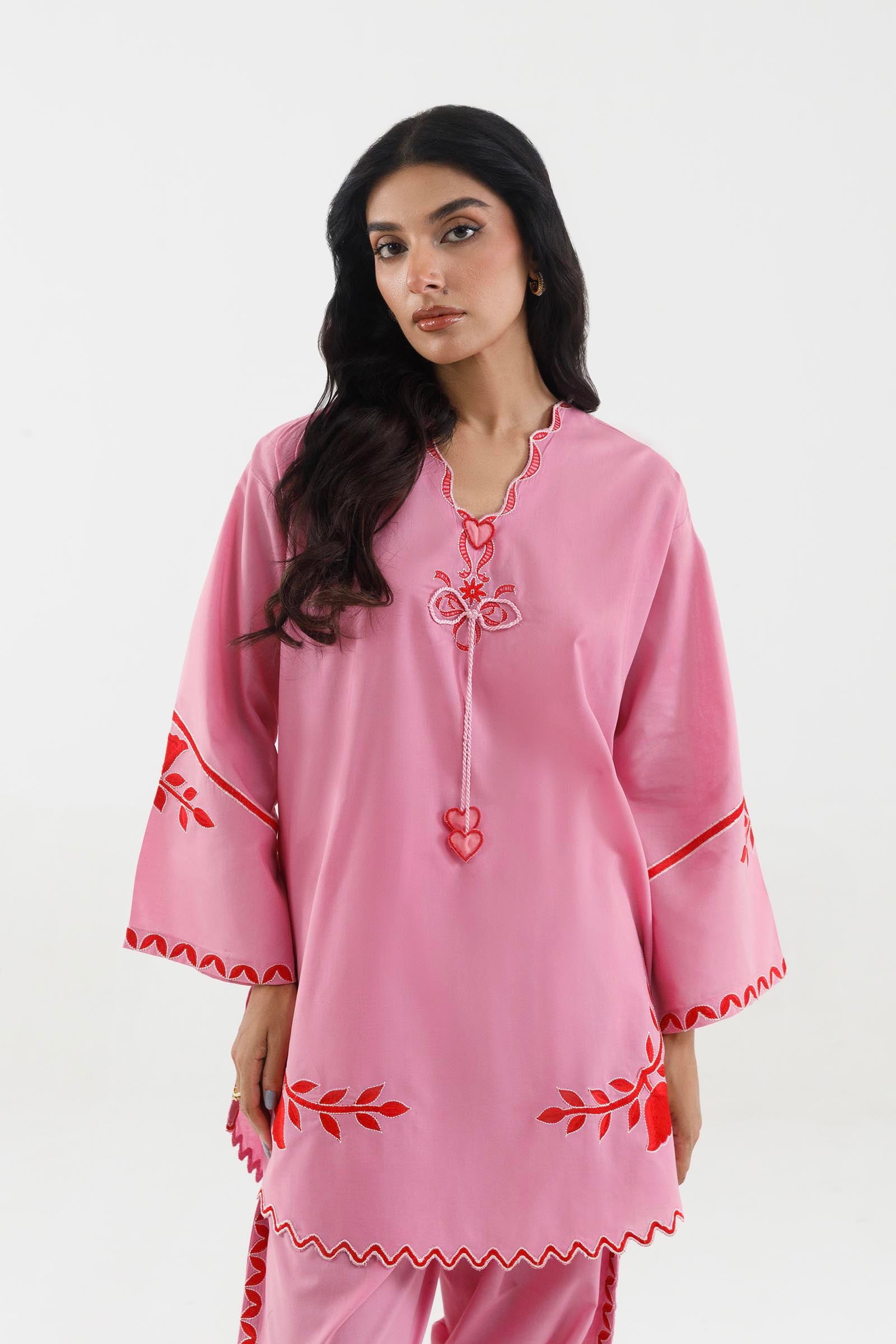 Stitched Embroidered Lawn Shirt+ Shalwar Secondary image