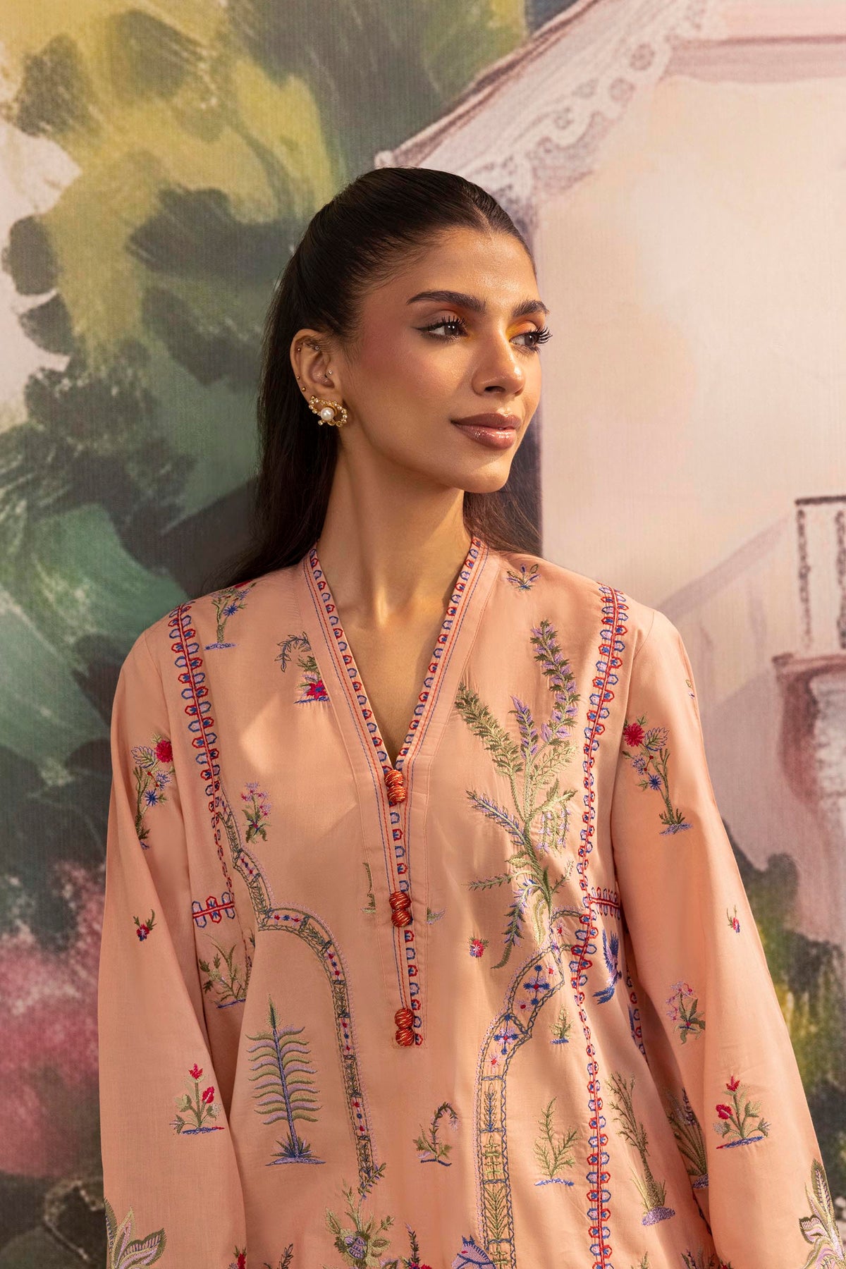 Stitched Embroidered Lawn Shirt+ Shalwar