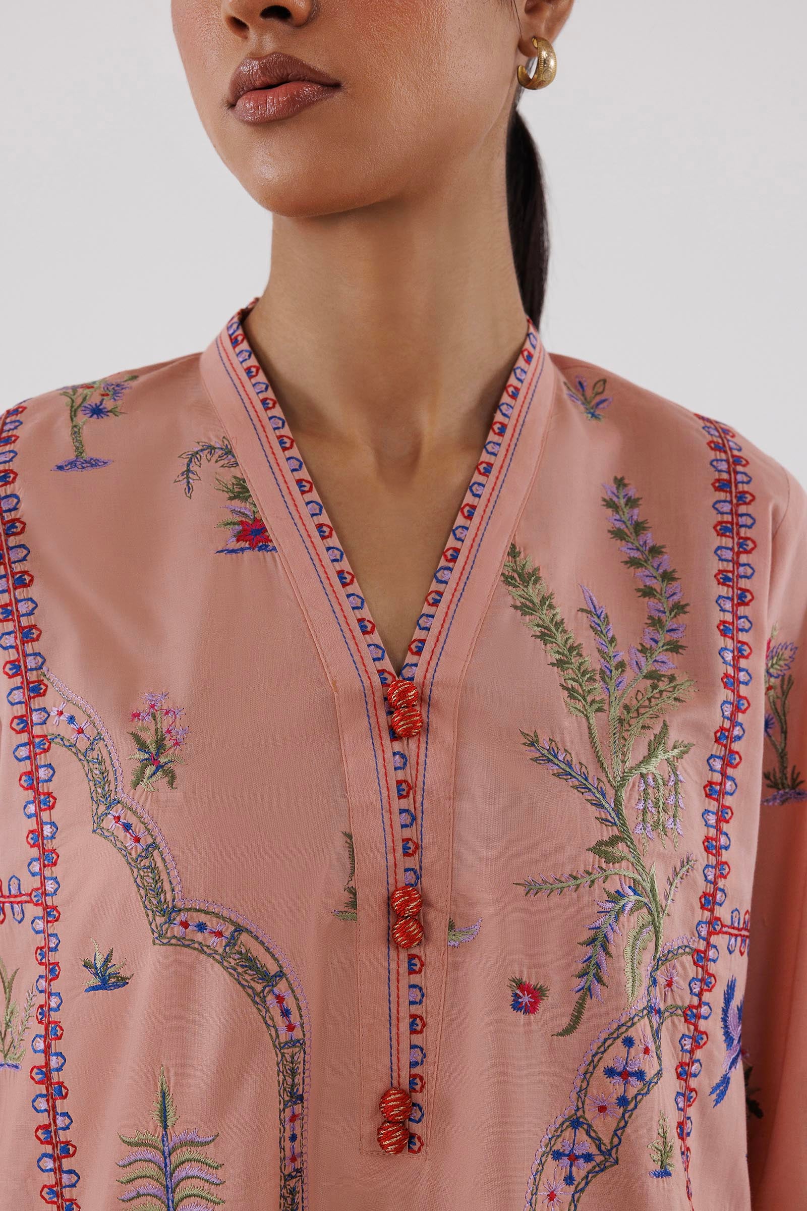 Stitched Embroidered Lawn Shirt+ Shalwar