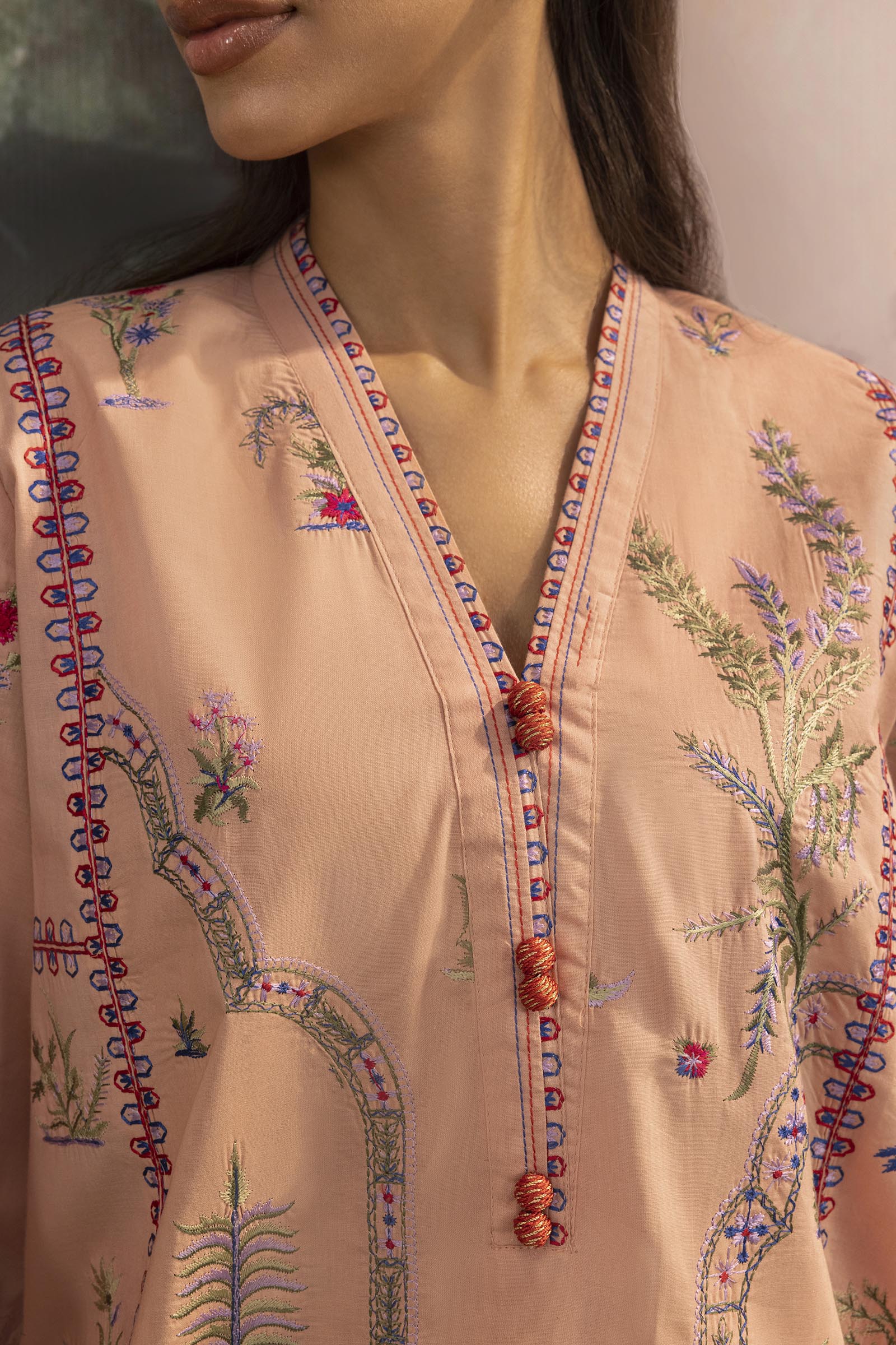 Stitched Embroidered Lawn Shirt+ Shalwar