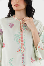 Stitched Embroidered Lawn Shirt+ Shalwar