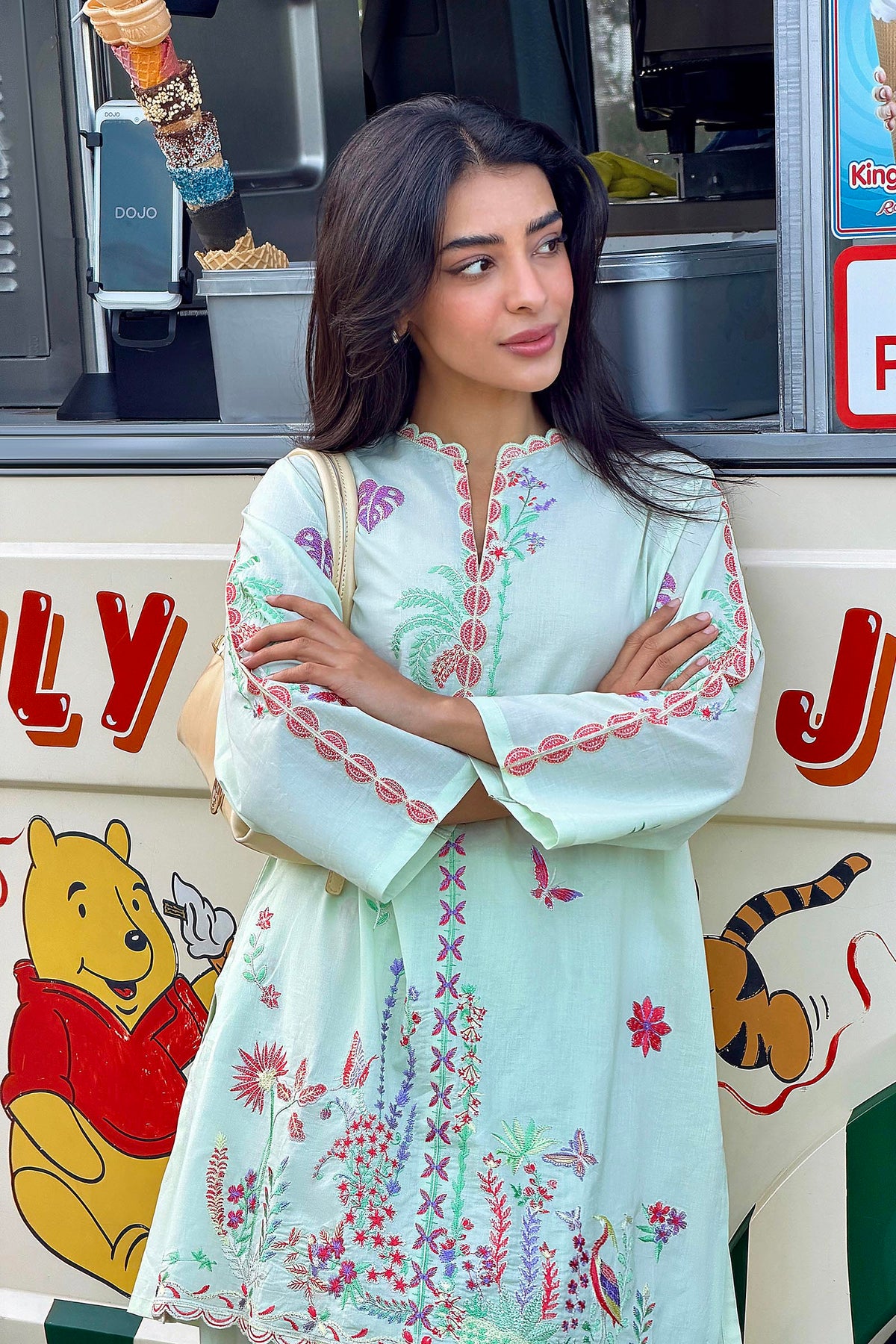 Stitched Embroidered Lawn Shirt+ Shalwar