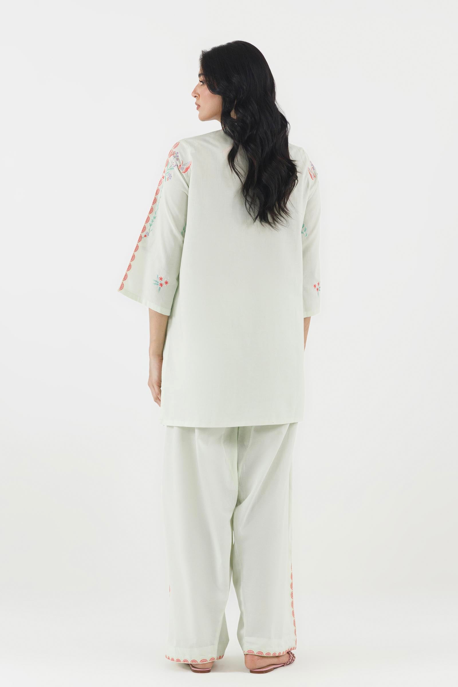 Stitched Embroidered Lawn Shirt+ Shalwar