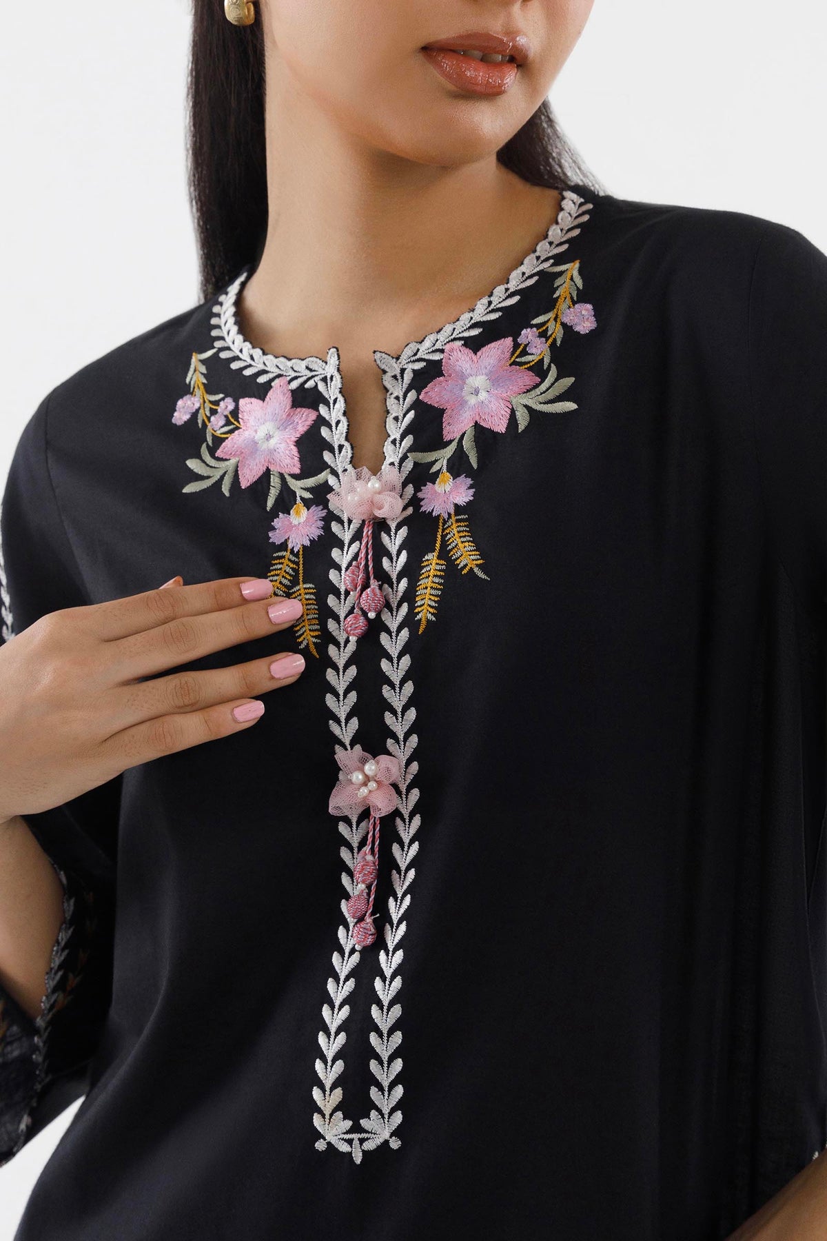 Stitched Embroidered Lawn Shirt+ Culotte