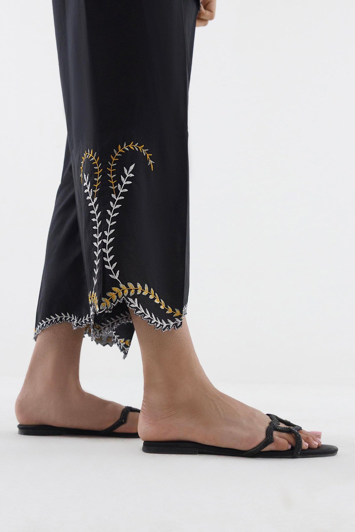 Stitched Embroidered Lawn Shirt+ Culotte