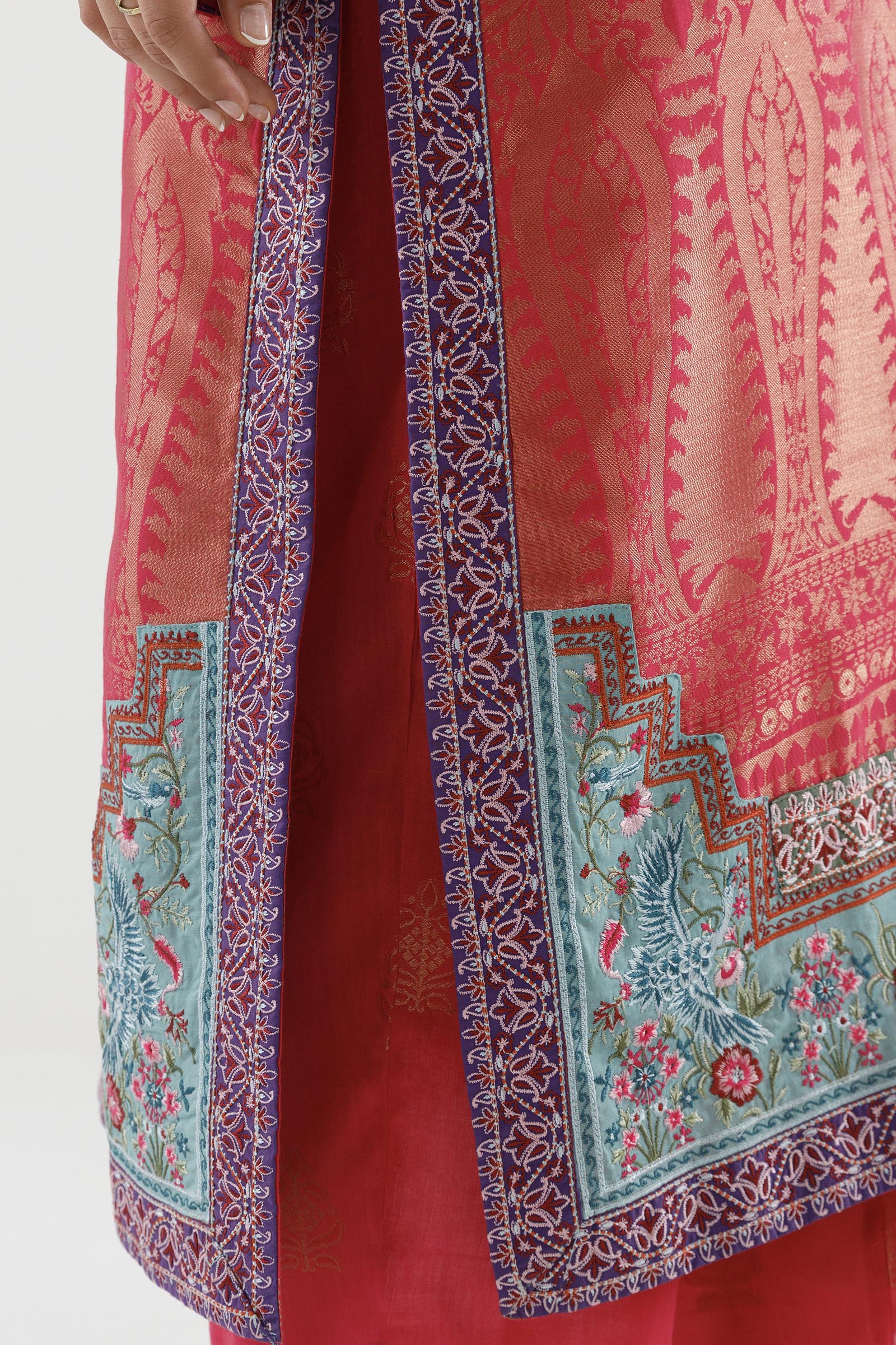 Stitched Embroidered Jacquard Suit