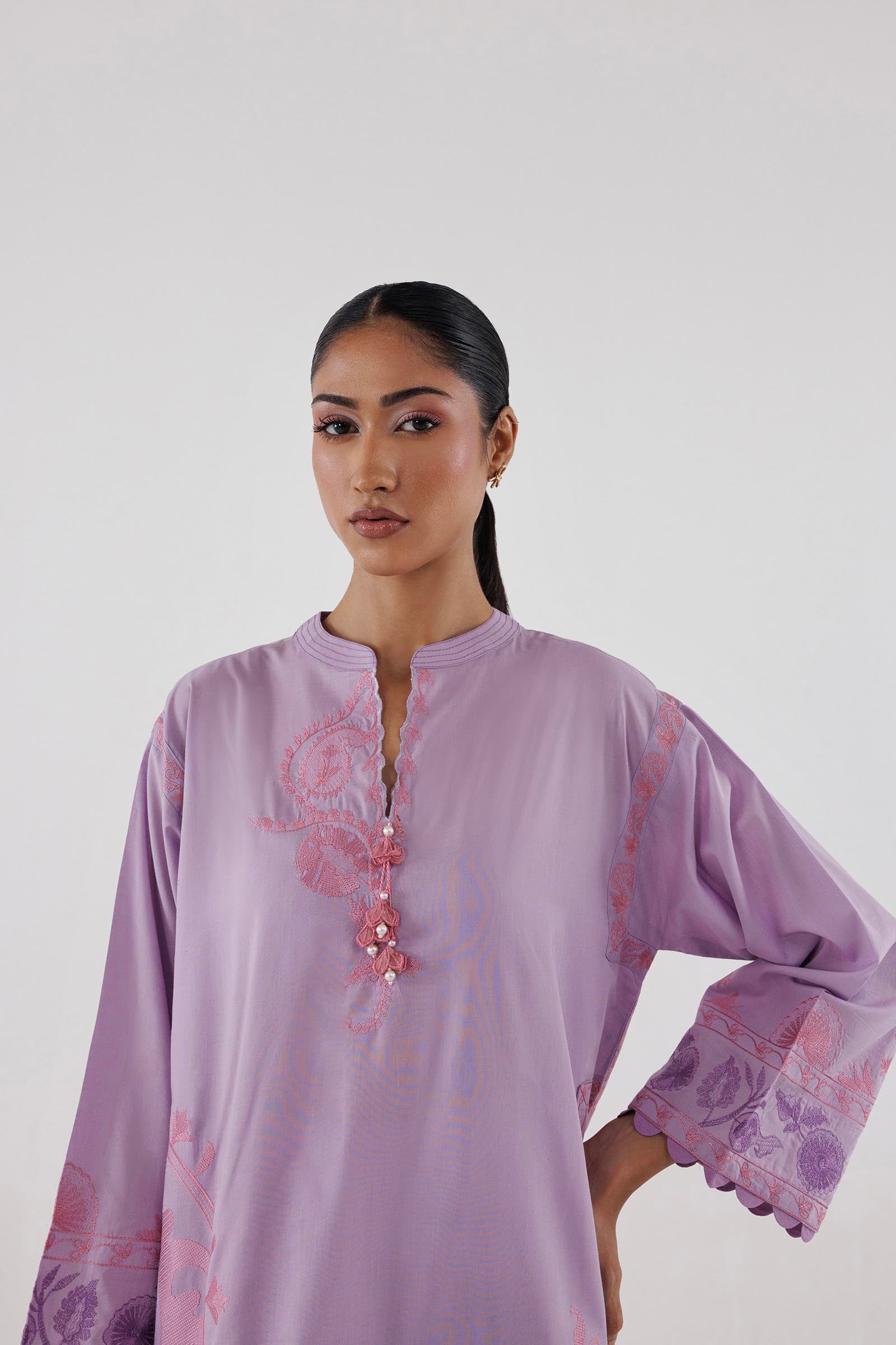 Stitched Embroidered Lawn Suit