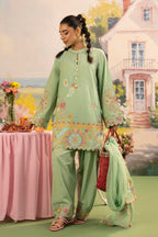 Stitched Embroidered Lawn Suit