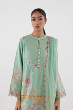 Stitched Embroidered Lawn Suit