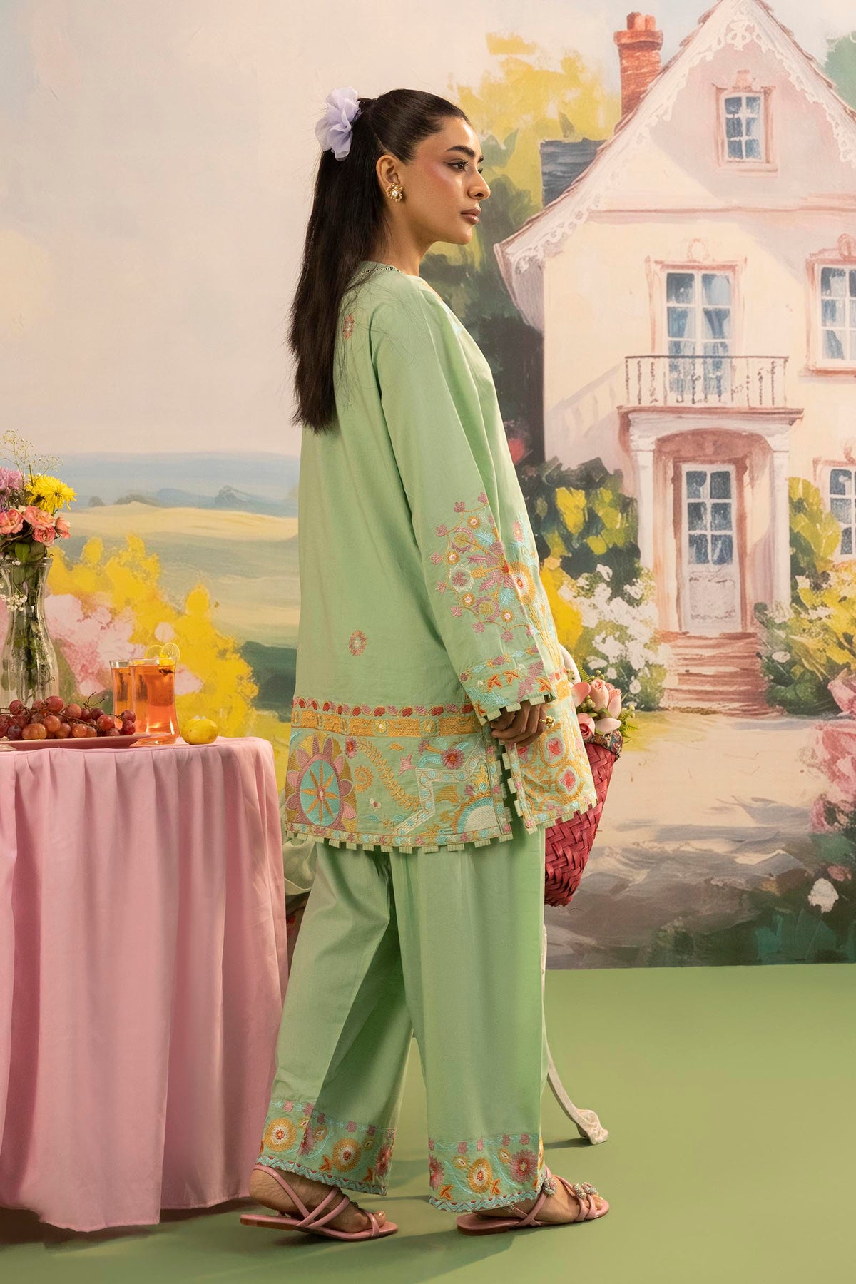 Stitched Embroidered Lawn Suit