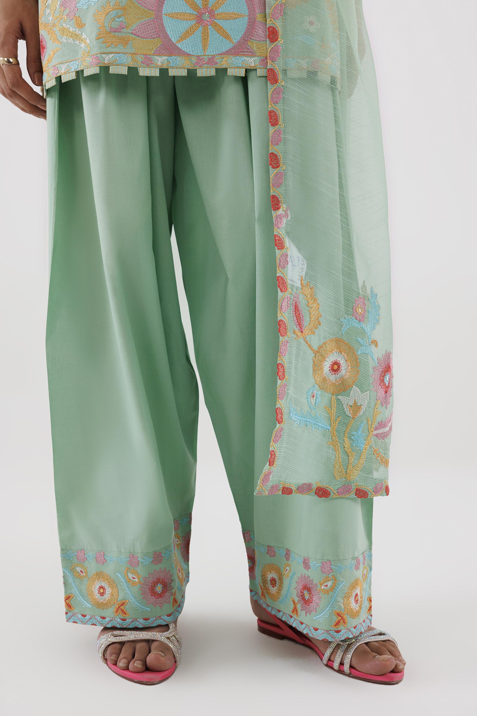 Stitched Embroidered Lawn Suit