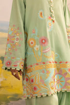 Stitched Embroidered Lawn Suit