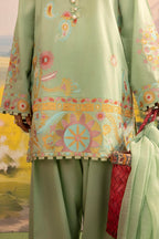 Stitched Embroidered Lawn Suit