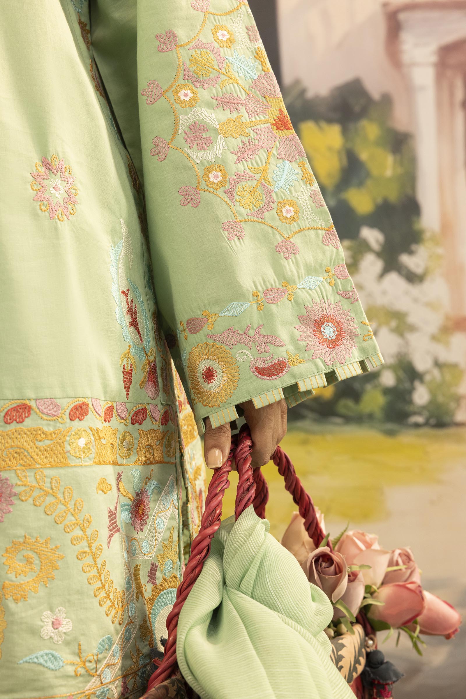 Stitched Embroidered Lawn Suit