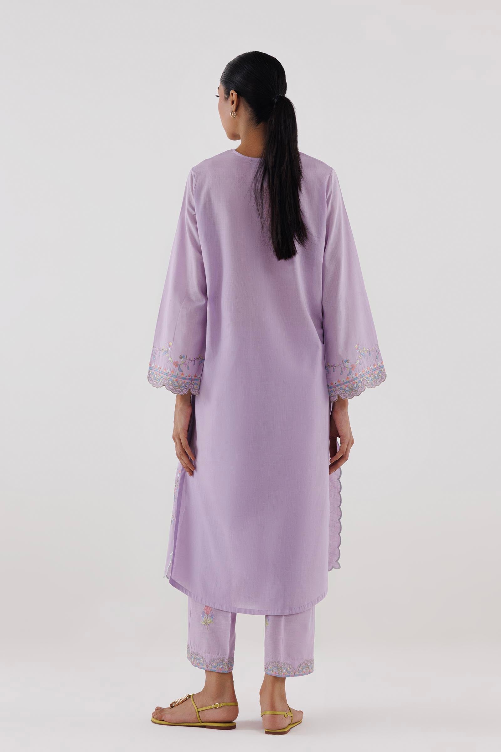 Stitched Embroidered Lawn Shirt+ Culotte
