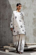 Stitched Embroidered Lawn Shirt+ Culotte