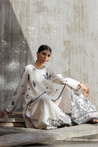 Stitched Embroidered Lawn Shirt+ Culotte