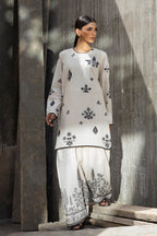 Stitched Embroidered Lawn Shirt+ Culotte
