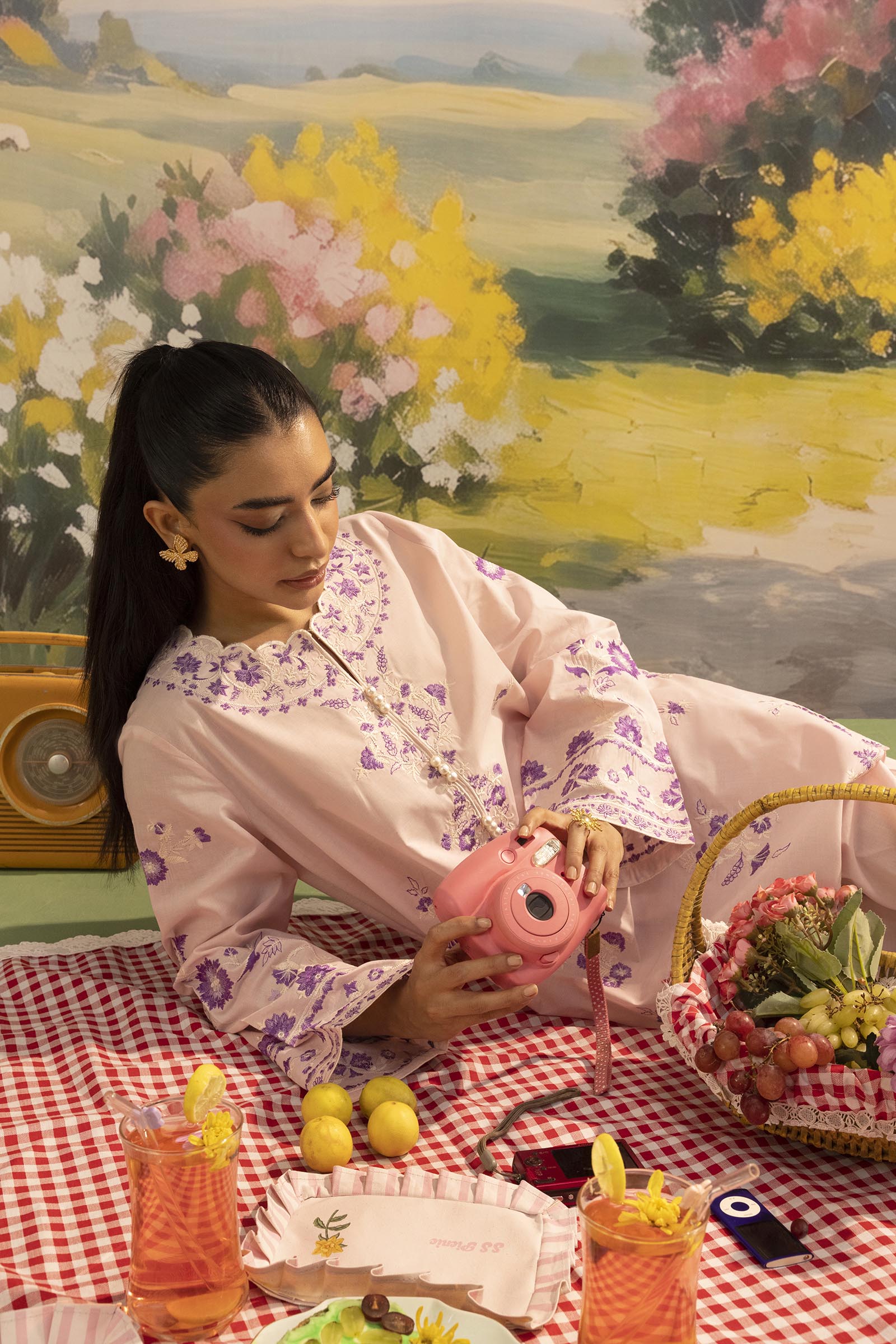 Stitched Embroidered Lawn Shirt+ Shalwar