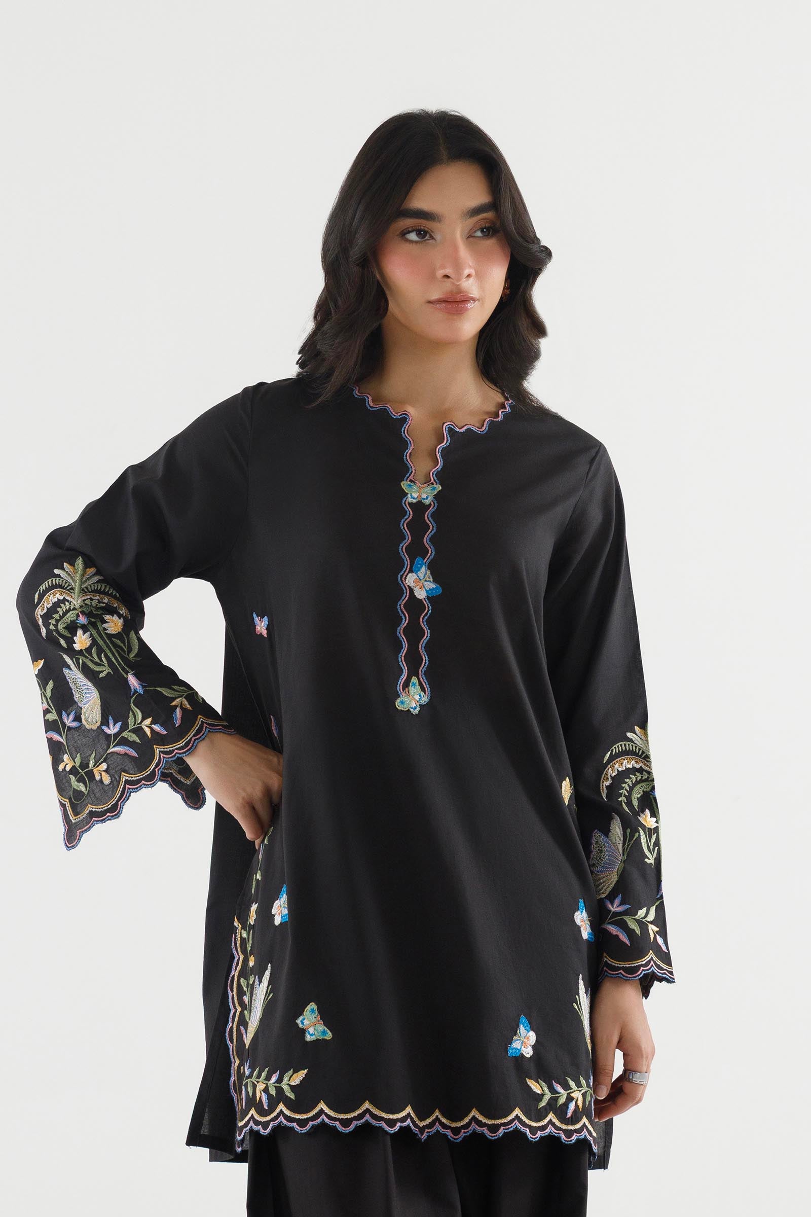 Stitched Embroidered Lawn Shirt+ Shalwar
