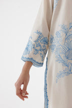 Stitched Embroidered Slub Lawn Shirt+ Culotte