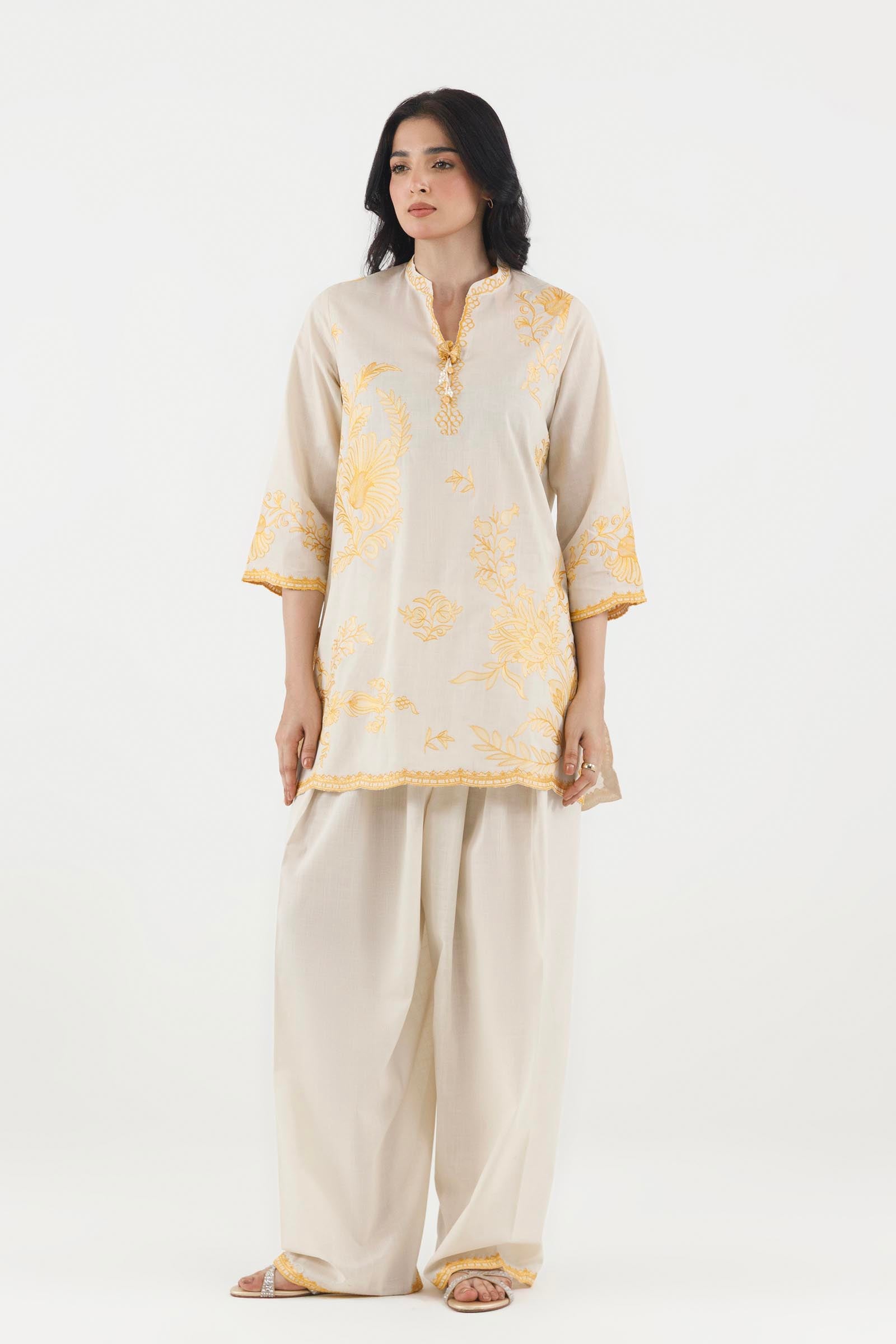 Stitched Embroidered Lawn Shirt+ Shalwar