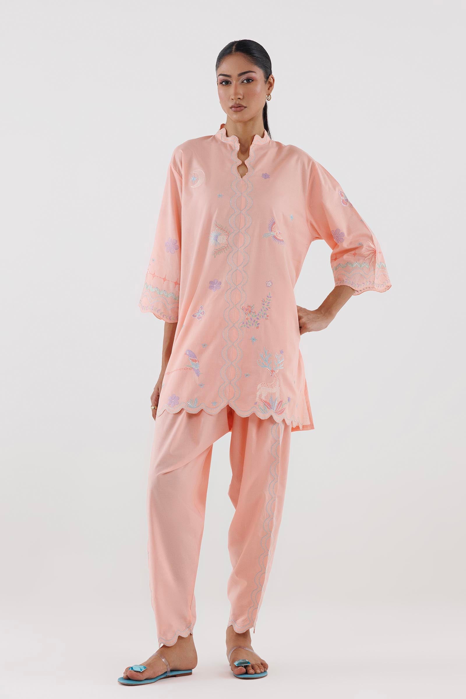 Stitched Embroidered Lawn Shirt+ Shalwar