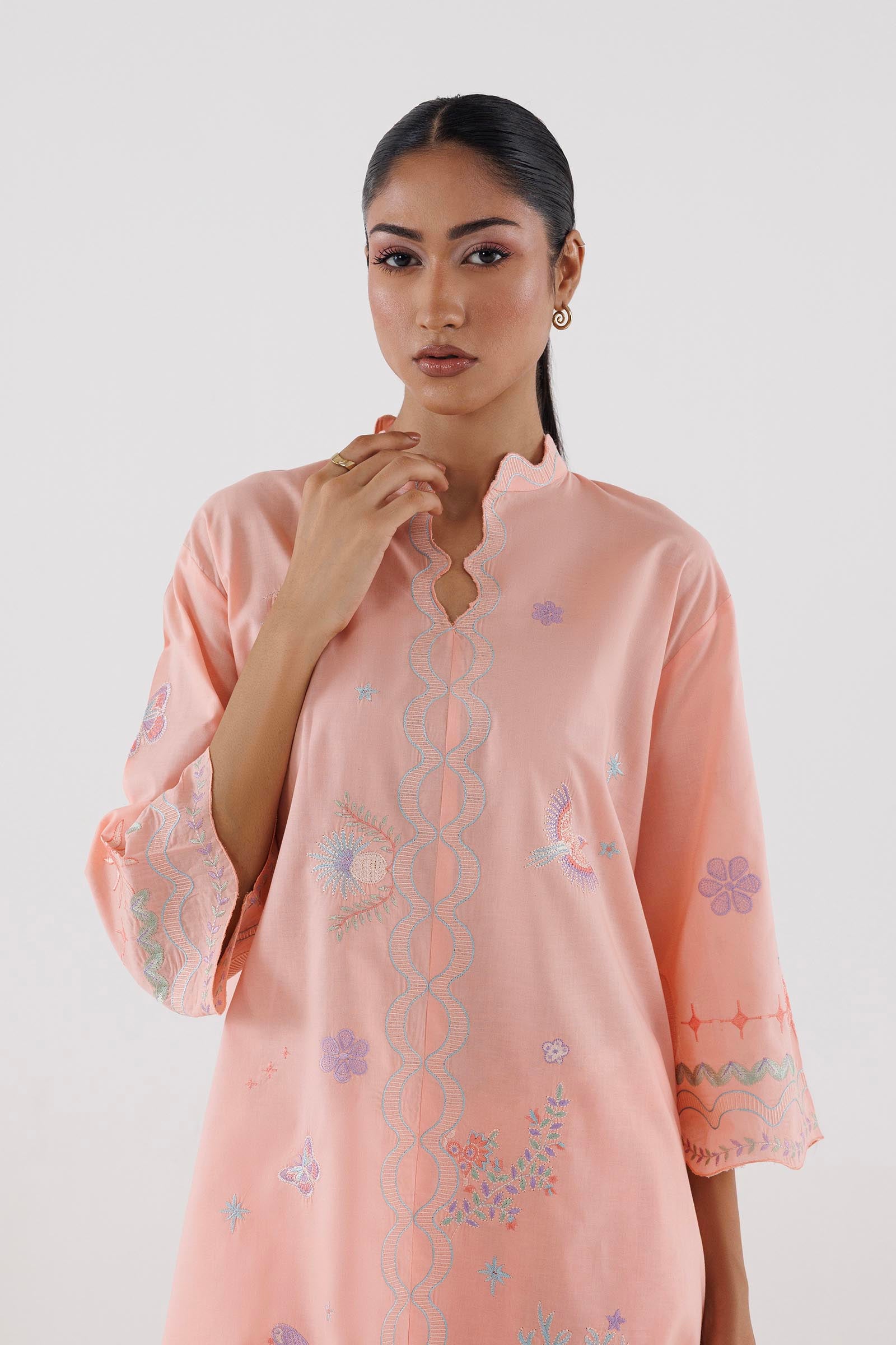 Stitched Embroidered Lawn Shirt+ Shalwar
