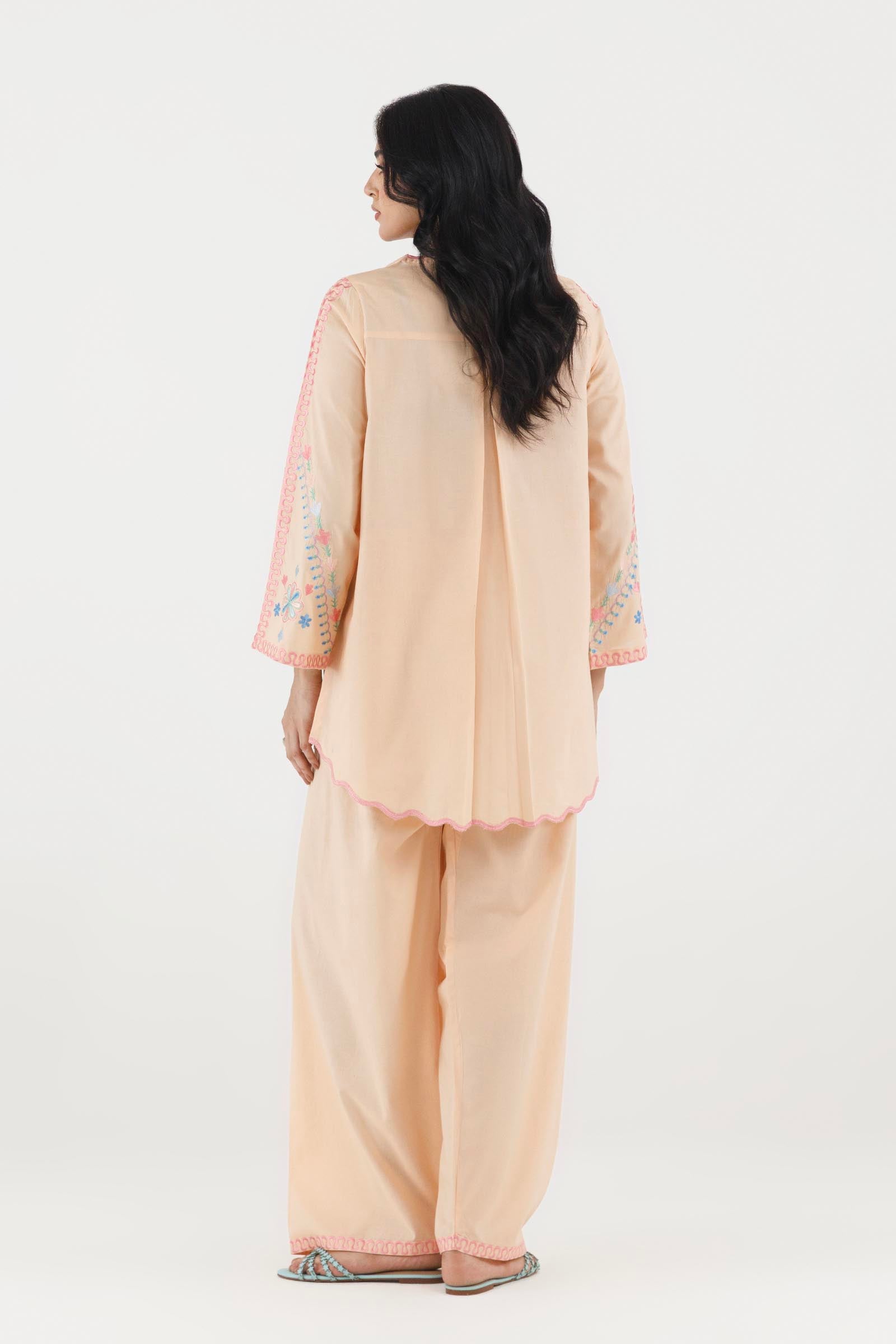 Stitched Embroidered Lawn Shirt+ Shalwar Secondary image